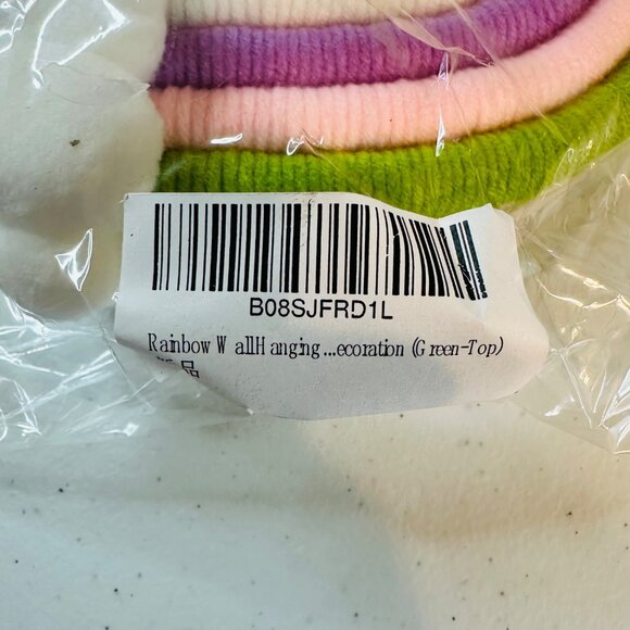 Woven Rainbow Wall Hanging Decorations with Pom Pom Tassels Nursery Playroom - Picture 7 of 7